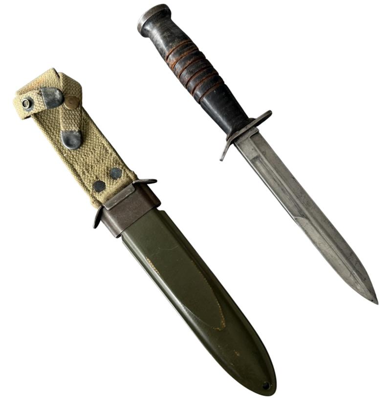 U.S. 3rd Model M3 Trench Knife and M8 Scabbard Rare Makers Mark 