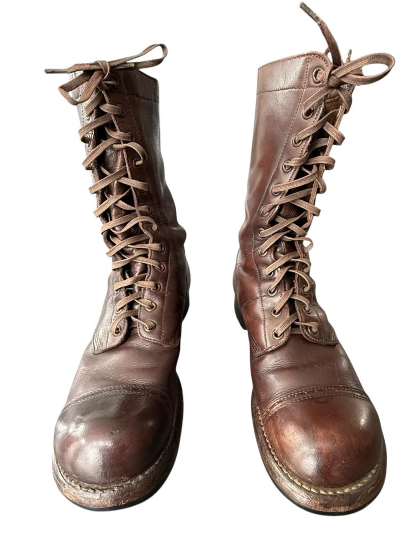 U.S. (Airborne) Paratrooper Named Pair Of Corcoran Jump Boots - Nice Used Condition