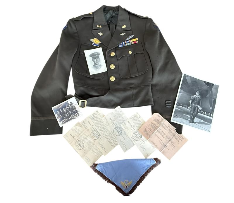 U.S. Eight Air Force Navigator Officers grouping 1st luitenant Harry .S.Row- Original Mounted