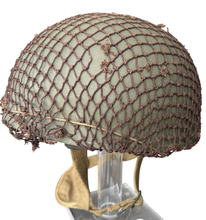 British (Airborne) MK3 Paratrooper/Airborne Combat Helmet 1944 Size 7 3/8 - Nice Used Condition