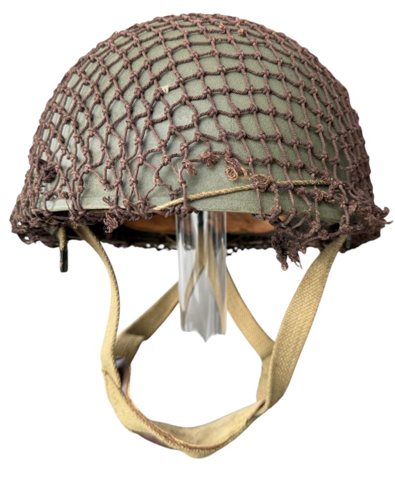 British (Airborne) MK3 Paratrooper/Airborne Combat Helmet 1944 Size 7 3/8 - Nice Used Condition