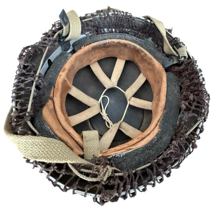 British (Airborne) MK3 Paratrooper/Airborne Combat Helmet 1944 Size 7 3/8 - Nice Used Condition