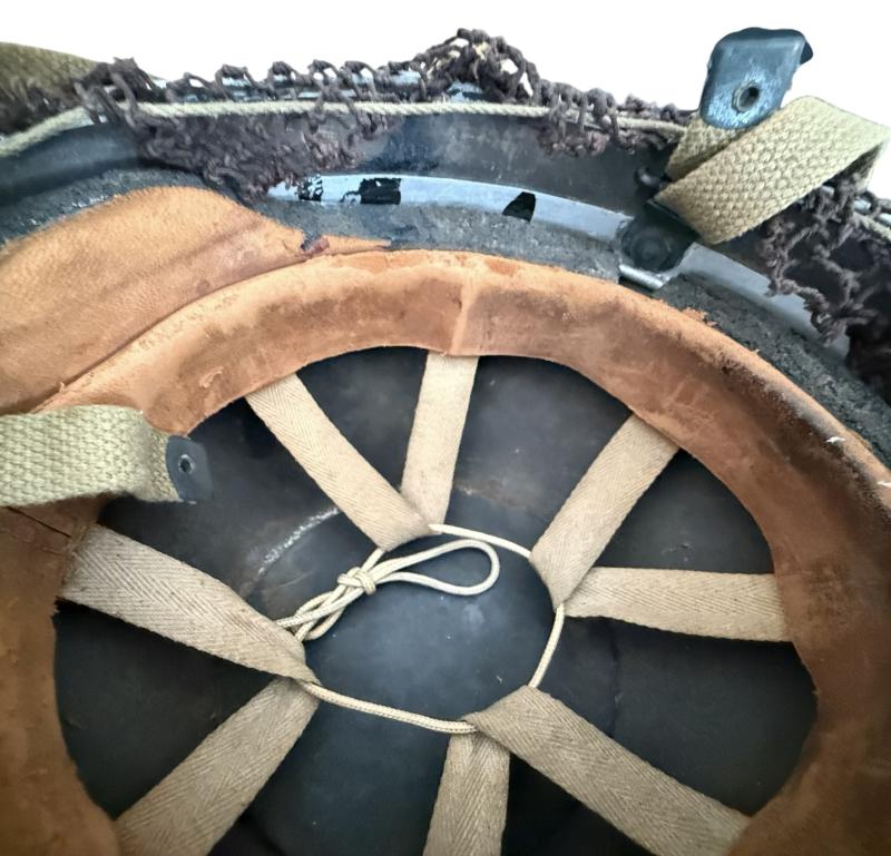 British (Airborne) MK3 Paratrooper/Airborne Combat Helmet 1944 Size 7 3/8 - Nice Used Condition