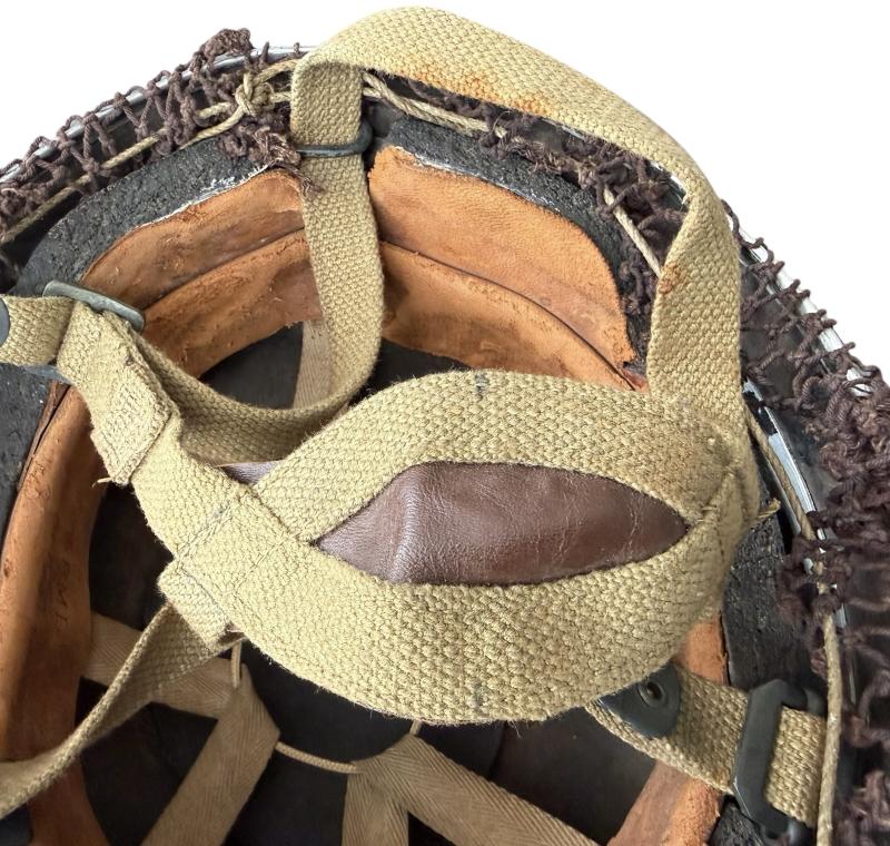 British (Airborne) MK3 Paratrooper/Airborne Combat Helmet 1944 Size 7 3/8 - Nice Used Condition