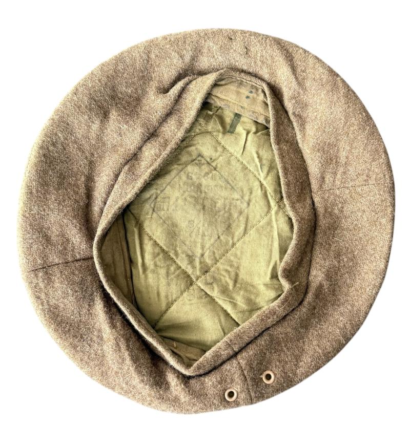 British Khaki General Service Beret 1945 - Nice Used Condition