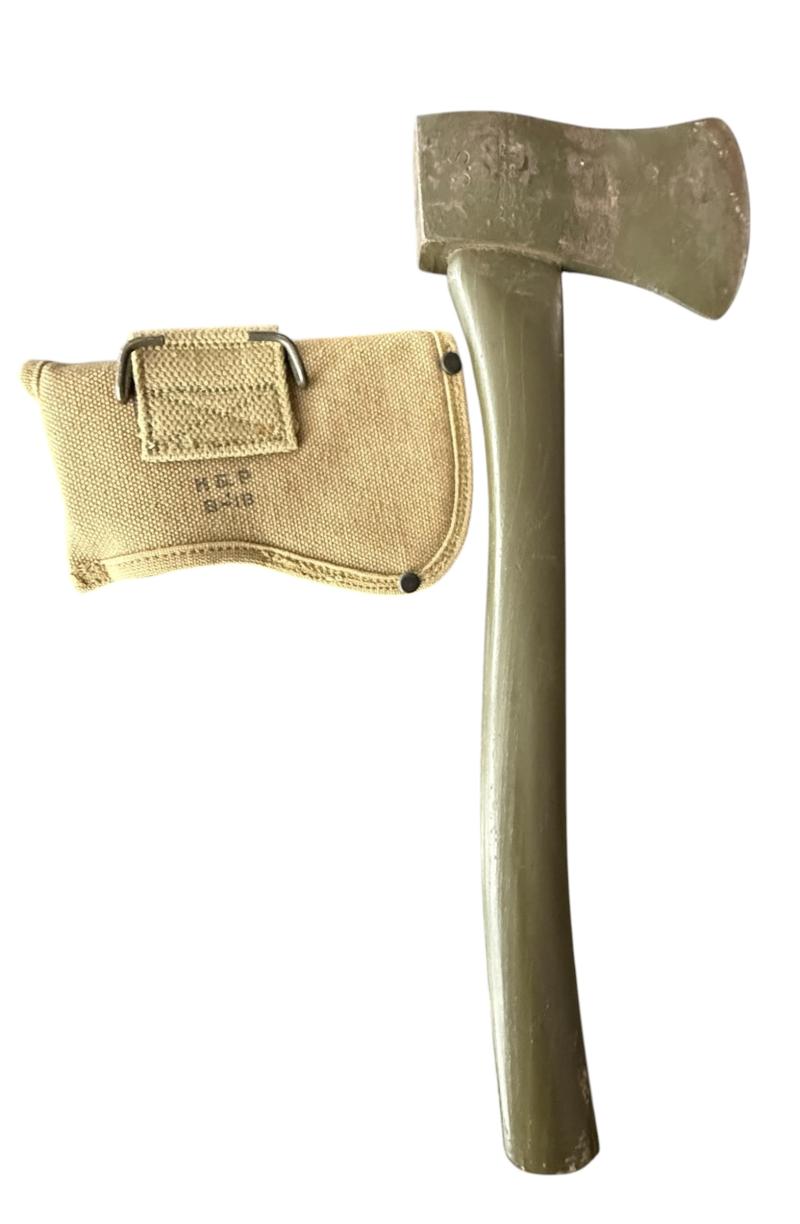 U.S. M-1910 Axe 1944 and Carrier 1918 - Nice Used Condition