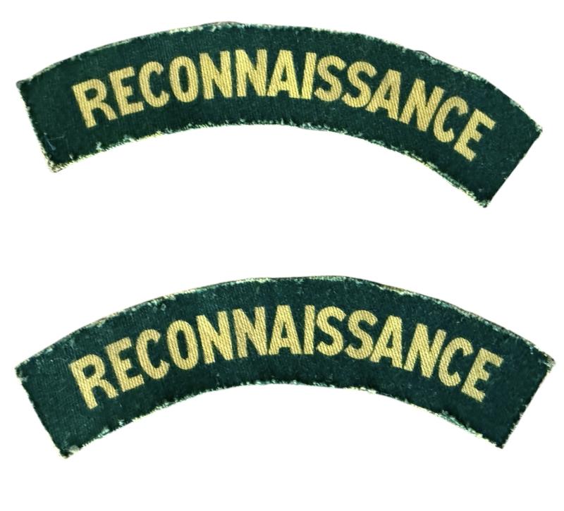 British (Airborne) Reconnaissance Corps Shoulder Titles - Mint Condition
