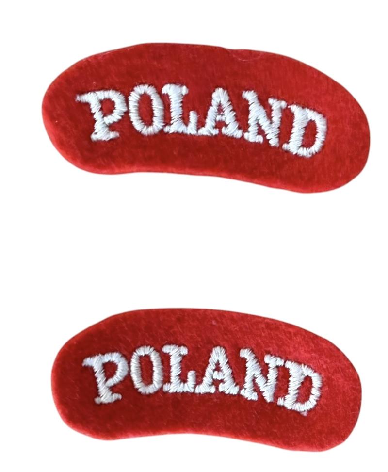 Set Of Poland Shoulder Titles - Nice Used Condition