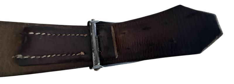 WH (LW) Parade Belt Buckle & Leather Belt - Nice Used Condition