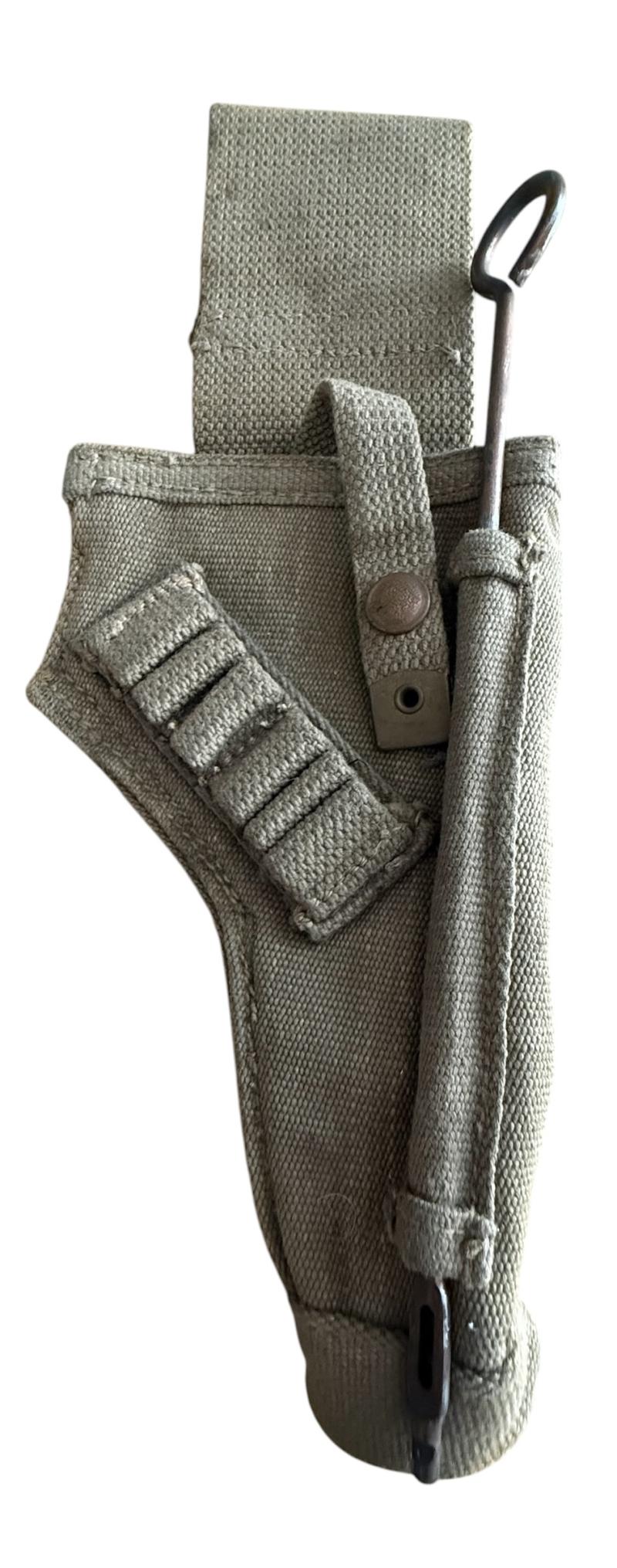 British 1937 Pattern Shortened RAC MKII Pistol Holster  - Nice Used Condition
