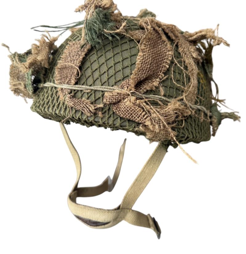 British (Airborne) MK3 Paratrooper Combat Helmet 1956 - Nice Used Condition