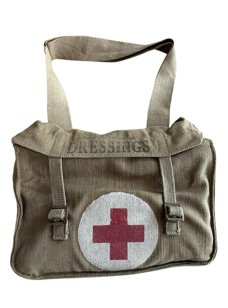 British (Airborne) Shell Dressing Bag 1943 Complete With Contents - Mint Condition