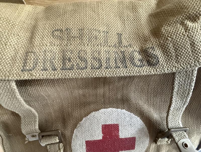 British (Airborne) Shell Dressing Bag 1943 Complete With Contents - Mint Condition