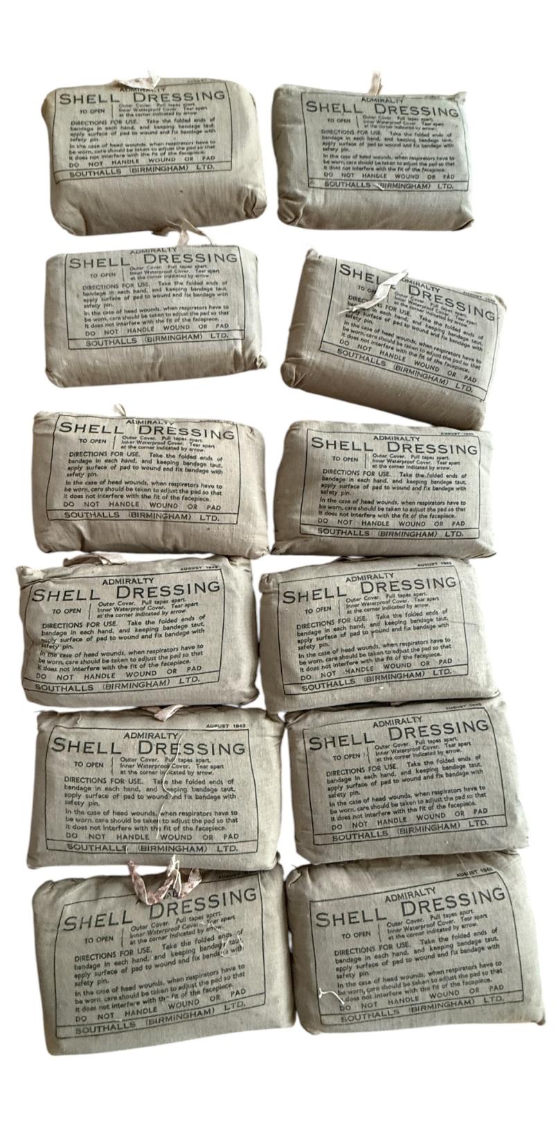 British (Airborne) Shell Dressing Bag 1943 Complete With Contents - Mint Condition