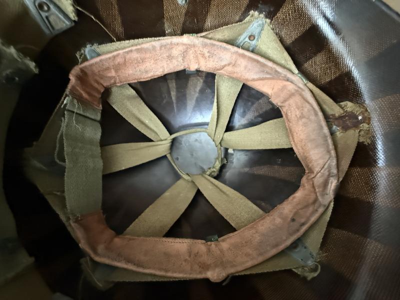 U.S. M1 Helmet Swivel Bale Fitted With M1 Westinghouse Liner - Nice Used Condition