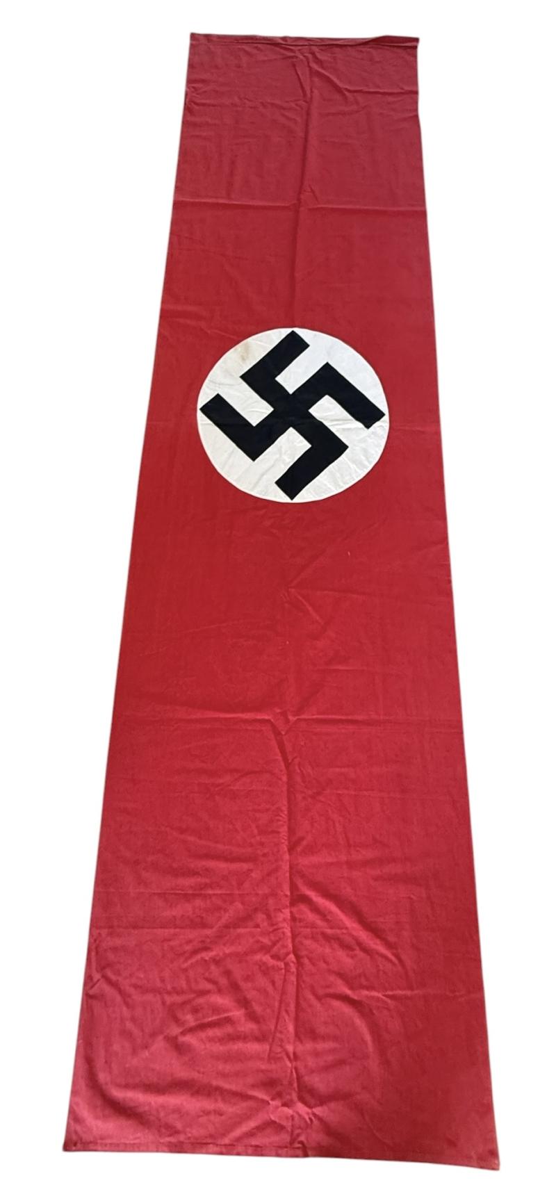 Large NSDAP - Swastika Flag 280x77 - Nice Used Condition