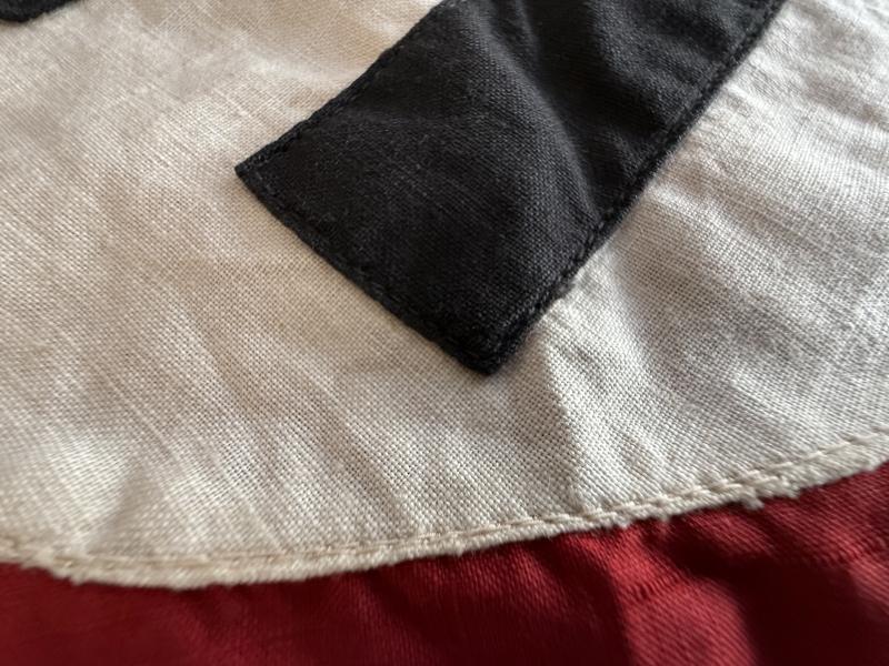 NSDAP Swastika single sided Flag - Nice Used Condition