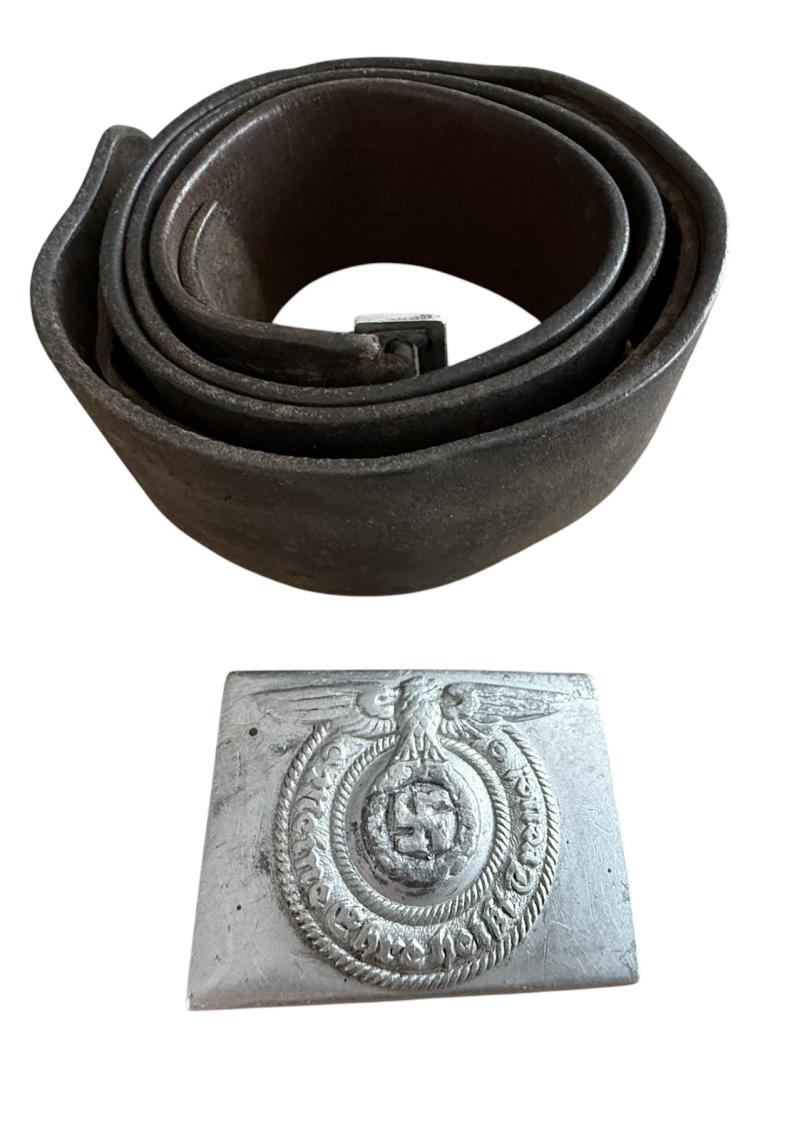 Waffen-SS Belt & Buckle - RZM 36/40 - Nice Used Condition