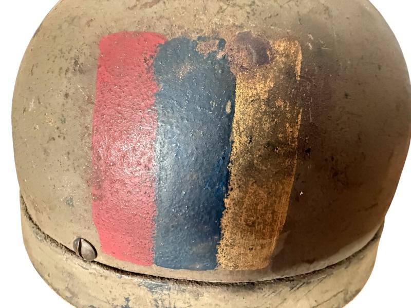 British 1st Airborne Division Fibre‑Rim Paratrooper Helmet (1942) – Royal Army Medical Corps - Nice Used Condition