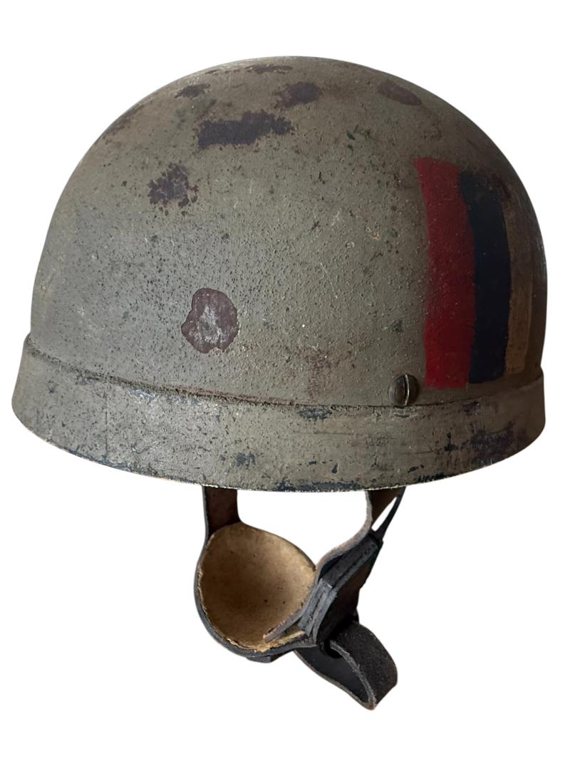 British 1st Airborne Division Fibre‑Rim Paratrooper Helmet (1942) – Royal Army Medical Corps - Nice Used Condition