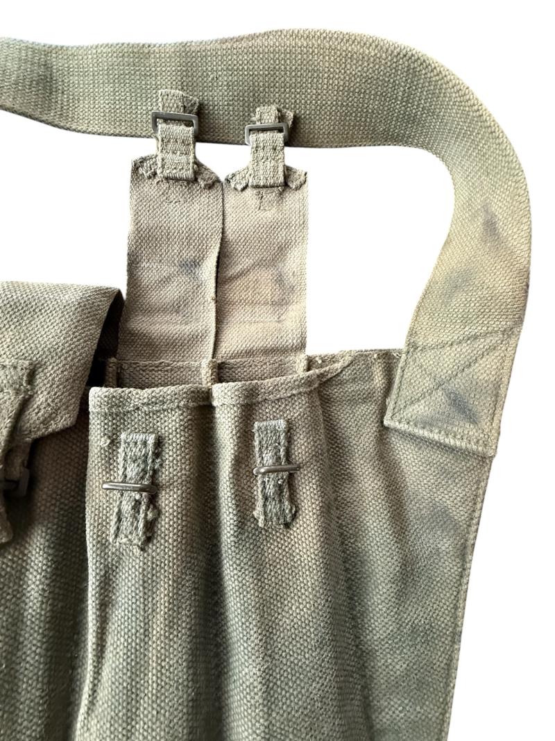 British (Airborne) Sten Gun Bandoleer Blanco - Combat Used