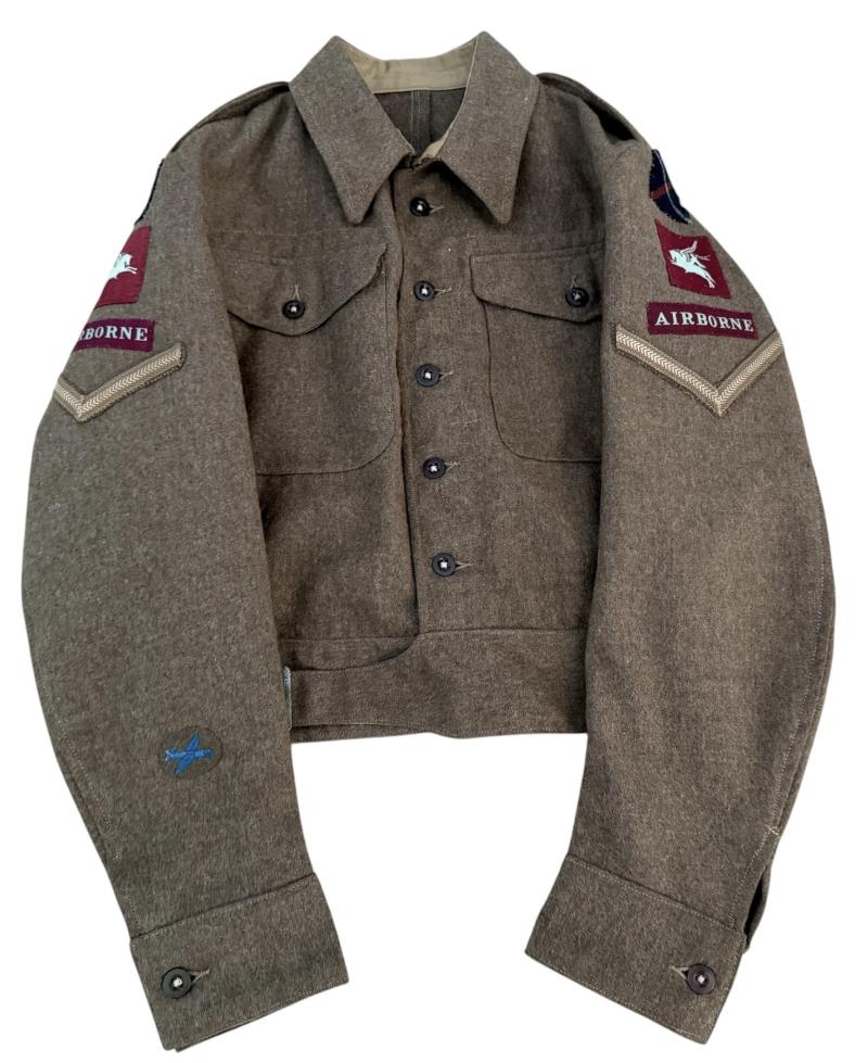British 1940 Pattern Battle Dress Blouse King’s Own Scottish Borderers Mounted - Nice Used Condition