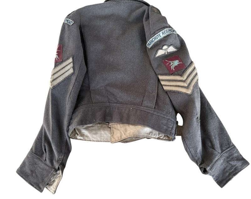 Rare 1st Airborne Division Battle Dress Original Mounted Parachute Regiment Sergeants - Nice Used Condition