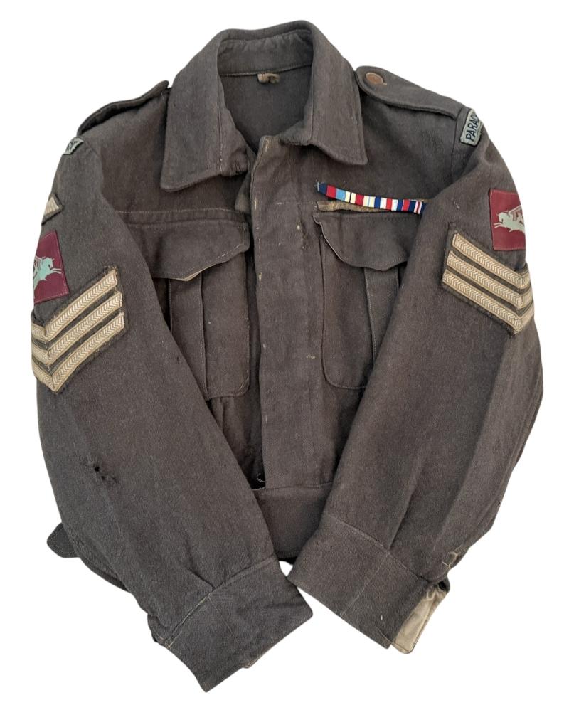 Rare 1st Airborne Division Battle Dress Original Mounted Parachute Regiment Sergeants - Nice Used Condition