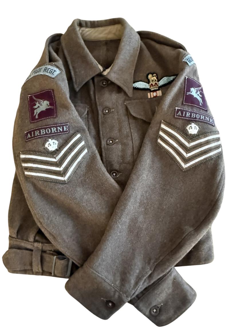 British 1940 Pattern Battle Dress Badged To Glider Pilot - Nice Used Condition