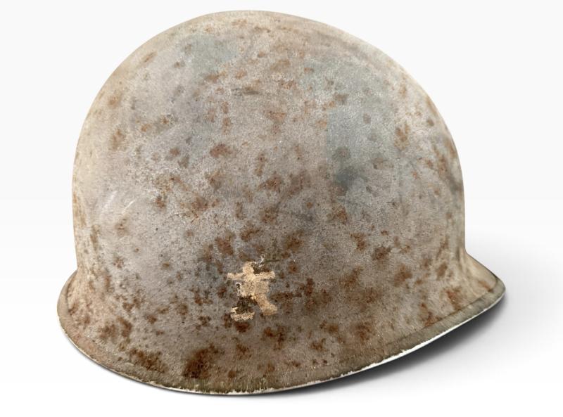 Extremely Rare U.S. (Airborne) 509th Parachute Infantry Regiment Helmet - Battle of the Bulge