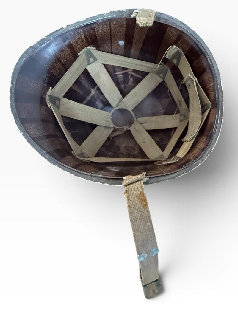 Extremely Rare U.S. (Airborne) 509th Parachute Infantry Regiment Helmet - Battle of the Bulge