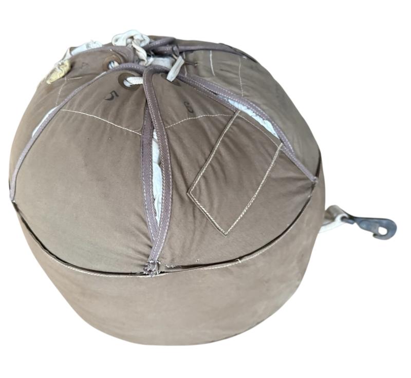 British (Airborne) Rare White Container Parachute Complete With Lines - Nice Used Condition