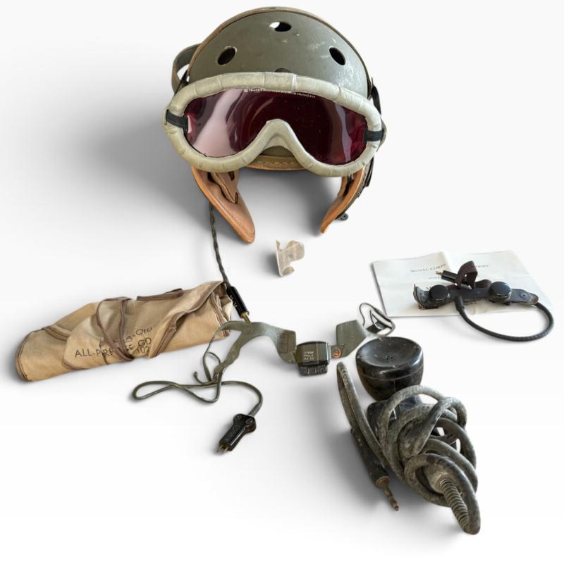 U.S. Tank i.e. Crash Helmet Complete With Earphones And Goggles -Unussued Condition