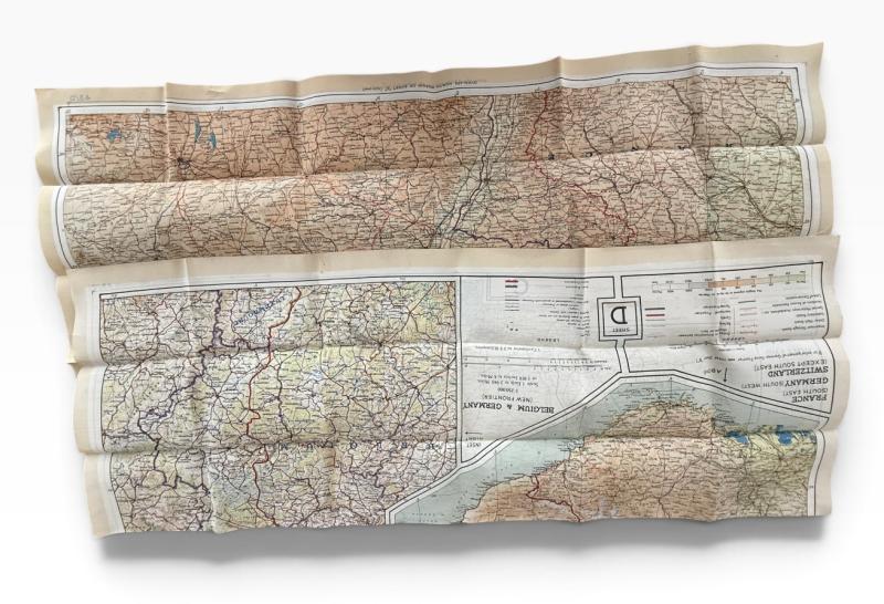 British Silk Escape Map And Escape Map Wallet & Compass - Mint Condition