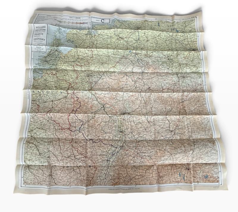 British Silk Escape Map And Escape Map Wallet & Compass - Mint Condition