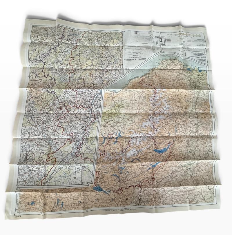 British Silk Escape Map And Escape Map Wallet & Compass - Mint Condition