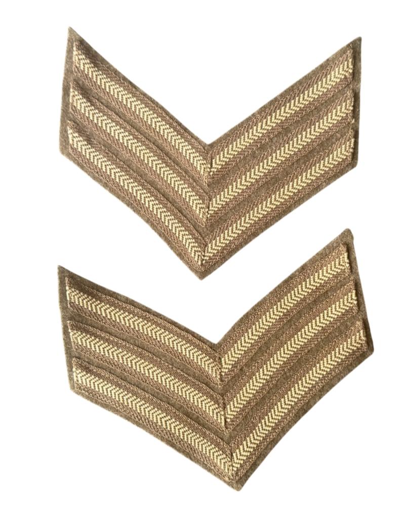 Pair Of British WW II Sergeant Stripes  Nice Used Condition