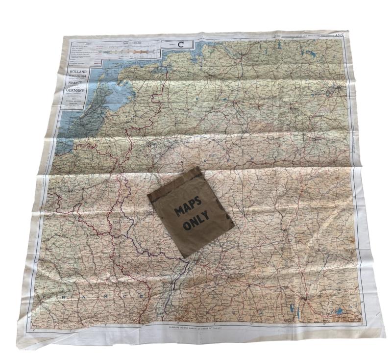 British Silk Escape Map And Escape Map Wallet - Nice Used Condition Condition
