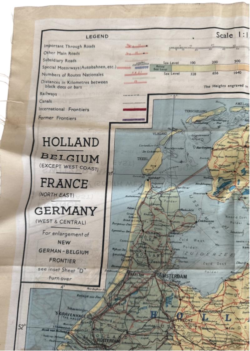British Silk Escape Map And Escape Map Wallet - Nice Used Condition Condition