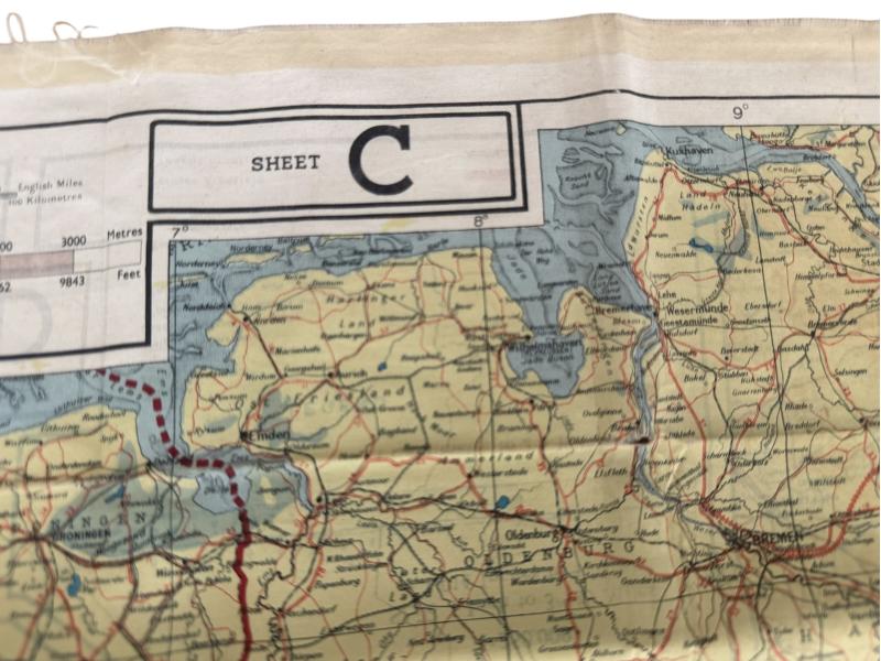 British Silk Escape Map And Escape Map Wallet - Nice Used Condition Condition