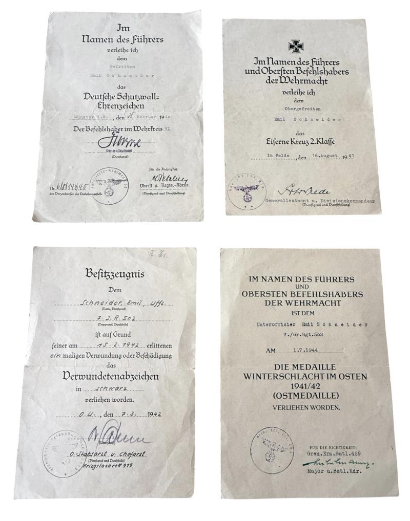 Award Documents i.e. Besitzzeugnisse - Nice Used Condition