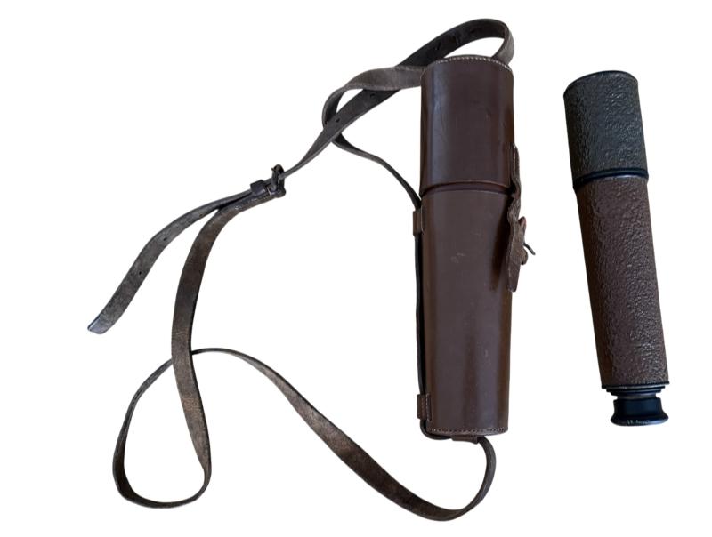 British MK2 Scout Regiment Telescope & Leather Carrying Case - Nice Used Condition