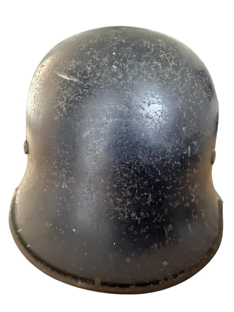 German M34 Double Decal 'Feuerschutzpolizei' Helmet - Nice Used Condition