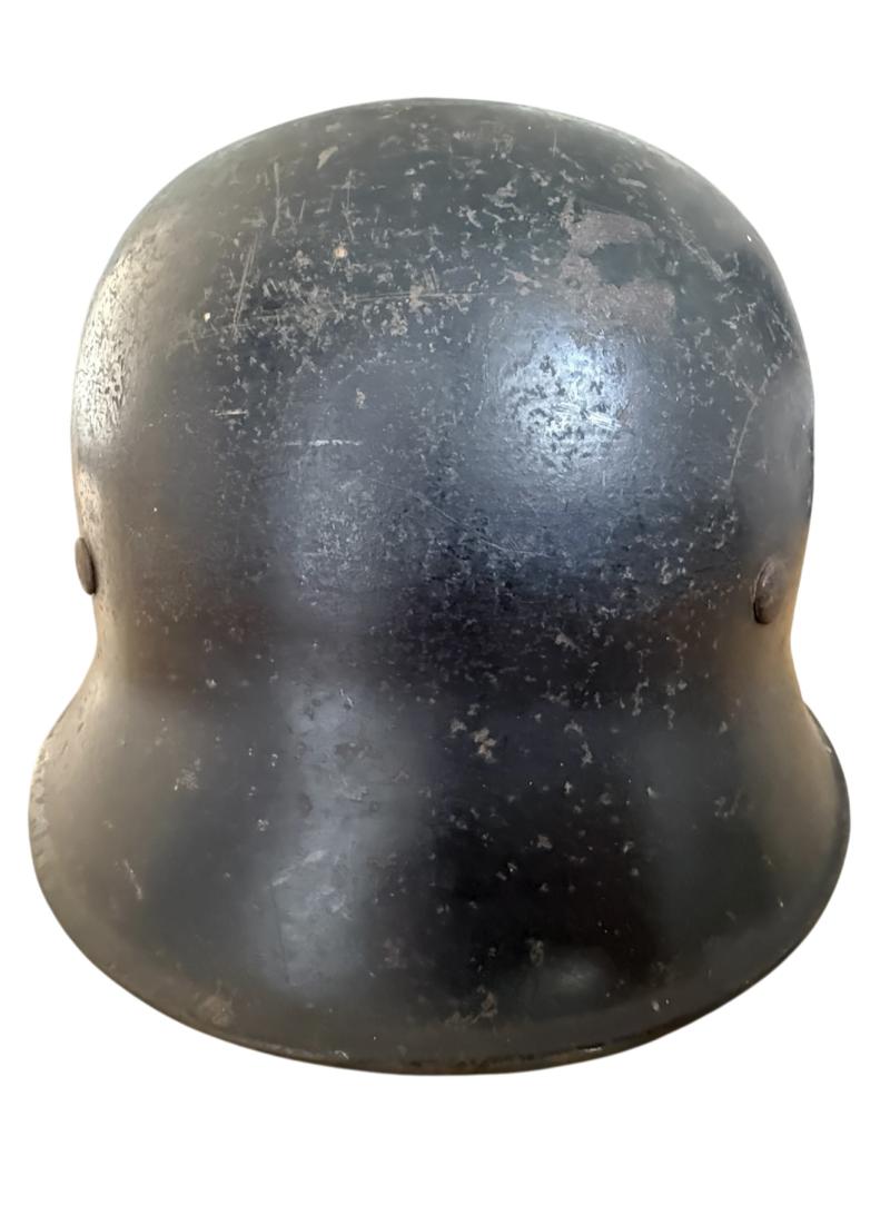 German M34 Double Decal 'Feuerschutzpolizei' Helmet - Nice Used Condition