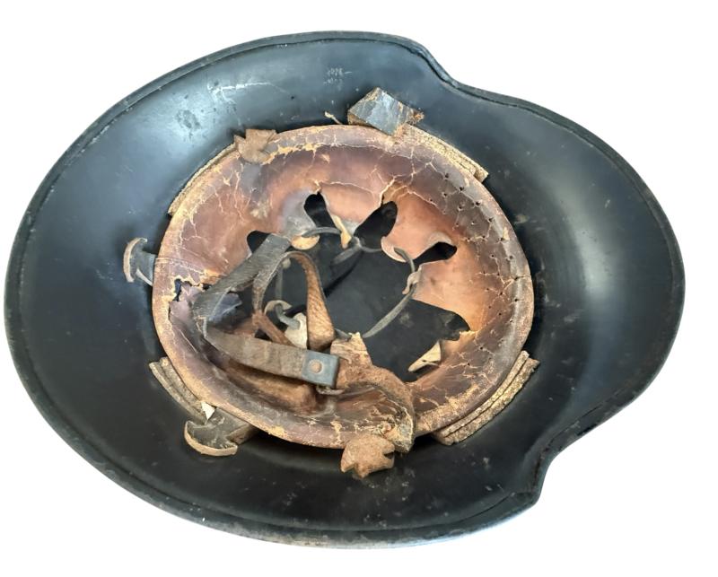 German M34 Double Decal 'Feuerschutzpolizei' Helmet - Nice Used Condition