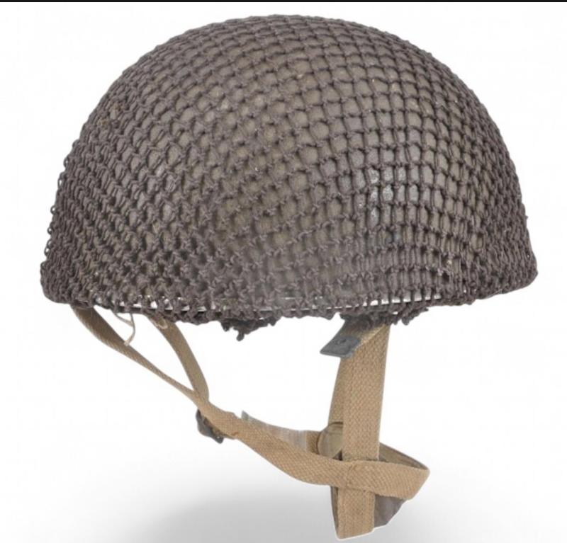 British (Airborne) MK3 Paratrooper/Airborne Combat Helmet 1944 Size 7 1/4 - Nice Used Condition